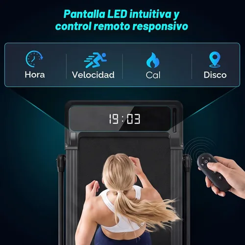 Vista 4 de NEWBULIG Caminadoras para el hogar con manillar portátil pequeño