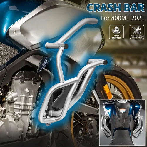 Vista 2 de Para CF-Moto 800MT MT800 MT 800 MT CF800MT 2021 2022 2023 Protector de motor de motocicleta, barras de choque de carretera, marco de jaula