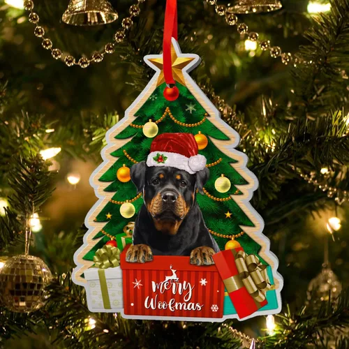 Vista 9 de Adornos de perro boxer para árbol de Navidad, adorno de aluminio boxer, decoración de Navidad 2023 para amantes de los boxeadores, mamá de perro