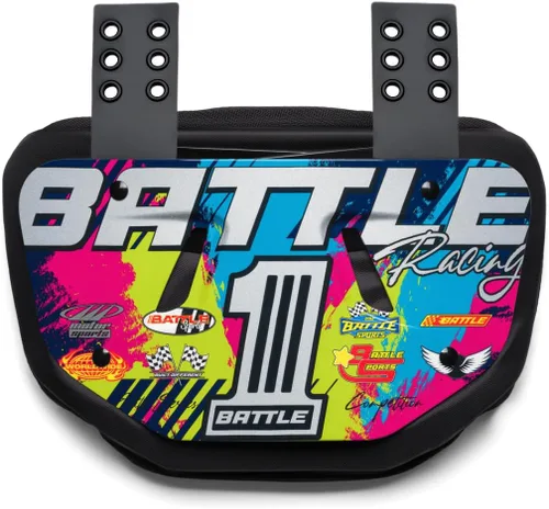 Vista 36 de Battle Sports Placa de espalda de fútbol novedosa – Protector de espalda inferior de carcasa dura con espuma contorneada para protección de alto
