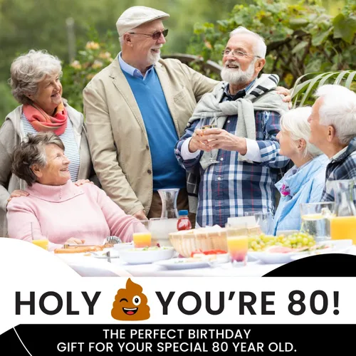 Vista 4 de Papel higiénico para decoración de cumpleaños número 80 para hombres y mujeres, diseño divertido, gran regalo de broma hilarante, ecológico, ultra
