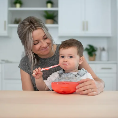 Vista 14 de Dr. Brown's Cucharas suaves para niños pequeños con mango largo para destete guiado por bebés, sin BPA (paquete de 72)