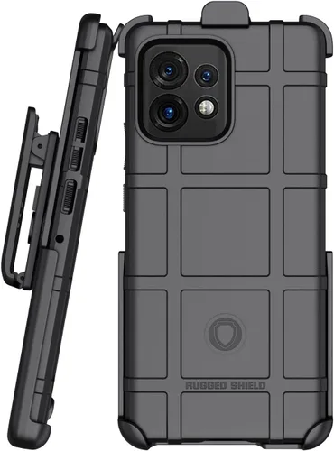 Vista 2 de Funda con clip para Motorola Edge Plus (2023), Nakedcellphone Special Ops Armor Funda protectora resistente y [trinquete giratorio] Funda de clip