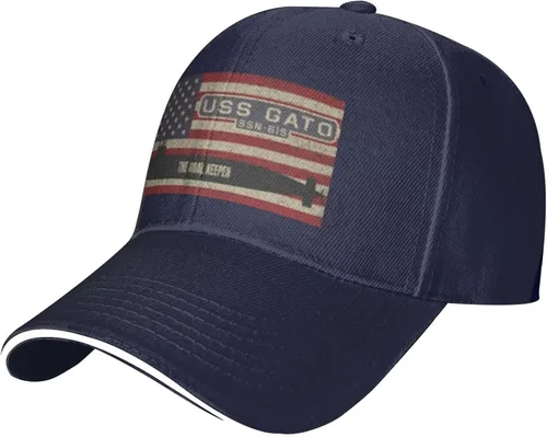 Vista 2 de USS Gato Ssn-615 Unisex Jeans Caps Baseball Cap Sandwich Caps