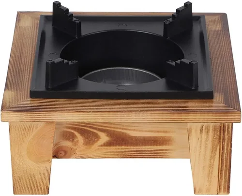 Vista 9 de BORDSTRACT Estufa de mesa de combustible sólido para quemar gasolina, mini estufa portátil de encimera de combustión de alcohol, estufa para mesa