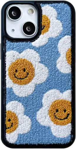 Vista 13 de Funda de briquetas linda y esponjosa para iPhone 14, 6.1 pulgadas (negro)