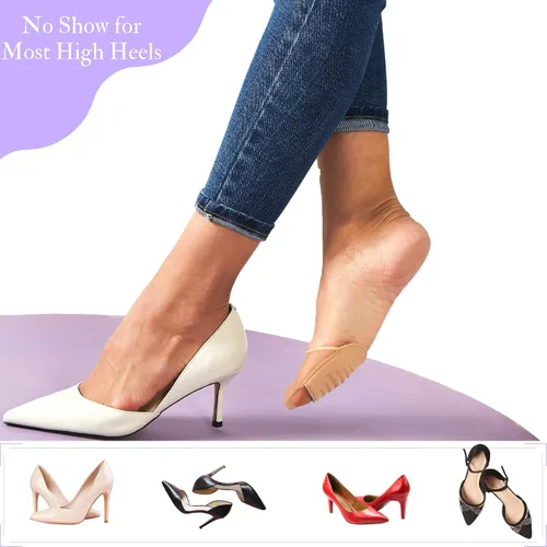 Vista 5 de Flammi - 6 pares de calcetines para mujer con relleno para los dedos del pie, parte inferior antideslizante