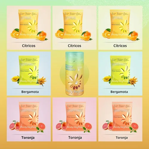 Vista 4 de Shower Steamers - Paquete de 8 rellenos de calcetines de aromaterapia para Navidad Citrus Sunrise