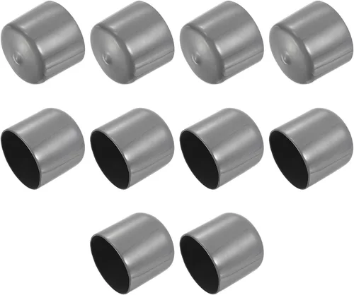Vista 29 de uxcell 10 tapas de goma para extremos de 0.591 in de identificación, tapa de extremo redondo, protectores de rosca de tornillo, color negro
