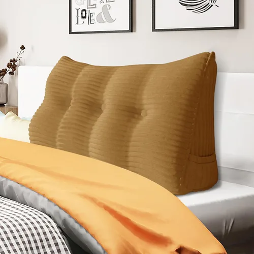 Vista 45 de Almohada de cuña acolchada de 8 libras para cabecero, posicionador corporal en forma de triángulo, almohada de lectura para la cama, almohada