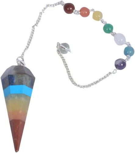 Vista 41 de WholesaleGemShop Péndulo facetado de cristal de piedras preciosas naturales