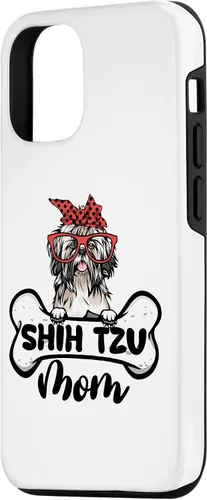 Vista 2 de iPhone 15 Shih Tzu Mom Shirt Dog Bone Mothers Day Dog Mama Case