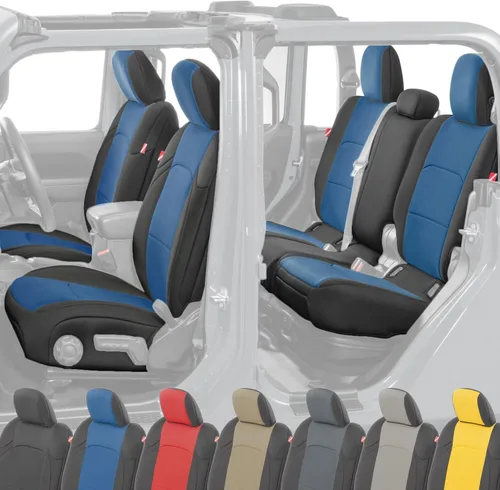 Vista 14 de Diver Down Juego de fundas de asiento de neopreno para Jeep Gladiator JT 2020-2026, juego de asiento delantero y trasero, ajuste personalizado