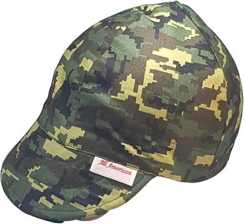 Vista 2 de All American Hats Camo Digital Verde Soldadura Gorra Sombrero Medio - 7 Profundo 7 22