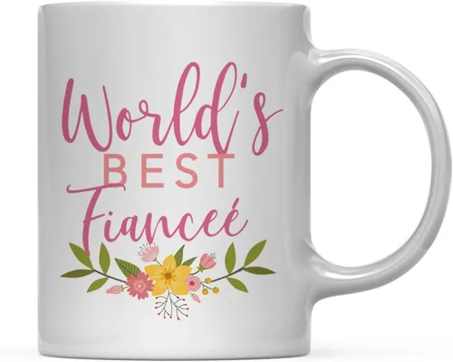 Vista 98 de Andaz Press Taza de café de 11 oz, regalo de broma de la mejor abbuela del mundo, diseño floral, paquete de 1