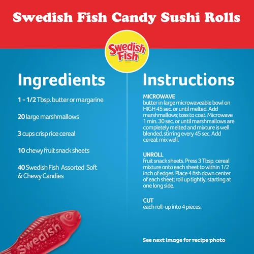 Vista 11 de SWEDISH FISH Surtido de dulces suaves y masticables, caramelos a granel, 5 libras