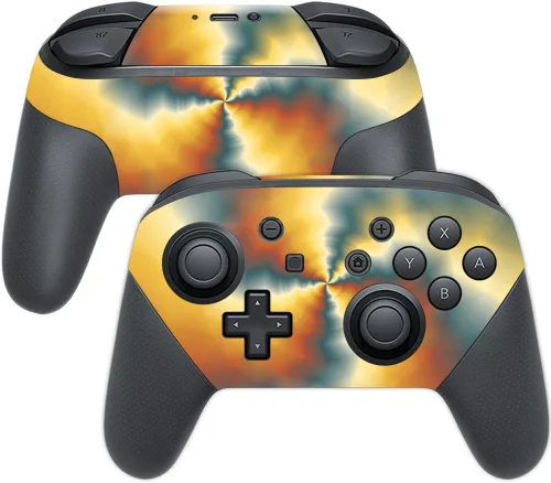Vista 24 de MightySkins Skin compatible con Nintendo Switch Pro Controller - Negro abstracto Funda protectora de vinilo duradera y única Fácil de aplicar