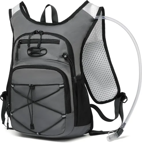 Vista 19 de Mochila de hidratación ligera Wotony con vejiga de agua de 2L O 3L para ciclismo, senderismo, rave - Mochila de agua para hombres y mujeres