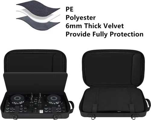 Vista 8 de DJ Control - Funda de viaje para AlphaTheta DDJ-FLX2 y accesorios Mochila portátil para bolso de hombro para Hercules Inpulse 200 MK2/Inpulse 200