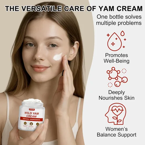 Vista 3 de ZIIDII Wild Yam Cream - Crema equilibrante natural para mujeres, apoyo calmante para el bienestar de la mediana edad, nutre e hidrata profundamente