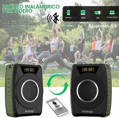 Vista 5 de Amplificador de voz impermeable con micrófono inalámbrico M801 20W