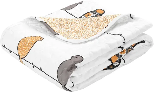 Vista 11 de Lush Decor Rowley Birds - Manta reversible de 50 pulgadas de ancho x 60 pulgadas de largo, manta múltiple para cama, manta de sofá, manta de granja