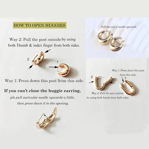 Vista 6 de Juego de 6 pares de aretes de aro de oro para mujer, chapados en oro de 14 quilates, hipoalergénicos, ligeros, gruesos, abiertos, joyería para regalo