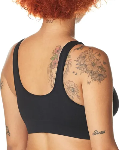Vista 4 de Hanes Womens Wireless Bra Full-Coverage Pullover Stretch-Knit Bra Smoothing T-Shirt Bra