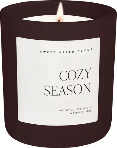 Vista 16 de Sweet Water Decor Vela de otoño para el hogar, perfumada - Manzana Maple & Bourbon - Vela de cera de soja de larga duración 70 horas de combustión