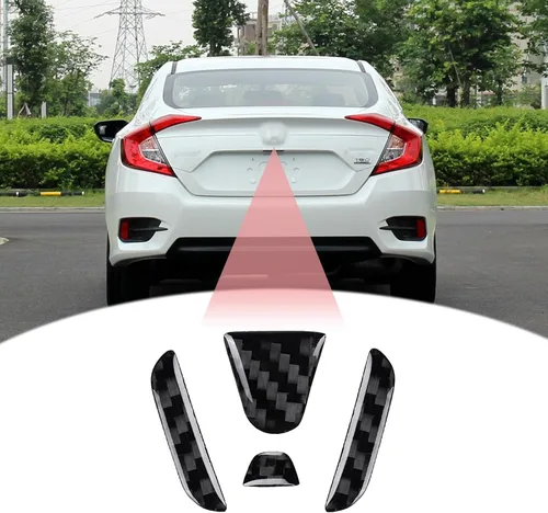 Vista 7 de Logotipo de emblema del portón trasero para Honda Civic de 11ª Rojo