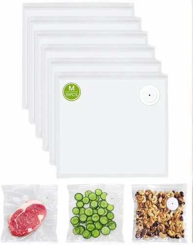 Vista 9 de GPUTEK Sellador al vacío compacto 3 en 1 para alimentos con bolsas y kit de tarro de masón, ahorra 5 veces más fresco durante más tiempo, 15 bolsas