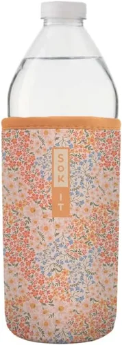 Vista 132 de Sok It BotlSok Funda para botella de agua con cubierta de neopreno aislante (Floral abstracto, se ajusta a CamelBak o Nalgene de 12 onzas)