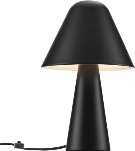 Vista 2 de Modway EEI-6529-BLK Jovial - Lámpara de mesa de metal con forma de hongo, color negro