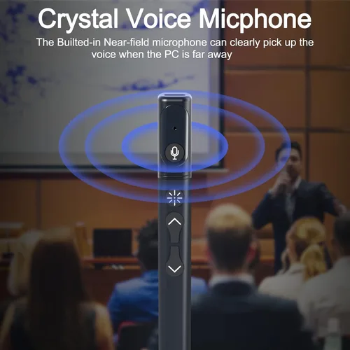 Vista 8 de Clicker para presentaciones de PowerPoint, TIBURN Presentation Clicker USB C tiene Spotlighting, Highlighting, Magnifying, Air Mouse, Mark