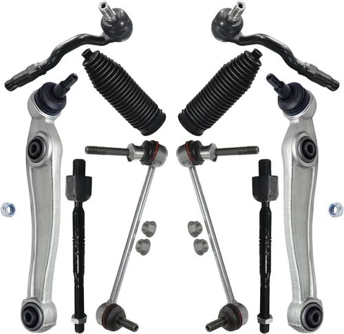 Vista 86 de Detroit Axle - Kit de suspensión delantera de 10 piezas para Chevrolet Trailblazer GMC Envoy 2004-2007 2005 2006 Soportes de brazo de control