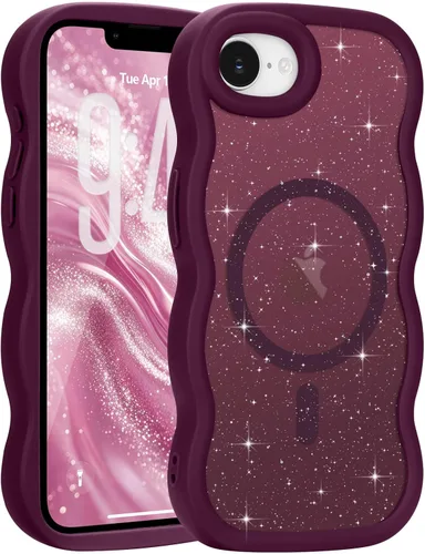 Vista 82 de Pepmune - Funda para iPhone 12 Pro Max con marco ondulado y estructura rígida, color mate claro, cubierta trasera unisex, compatible con Magsafe