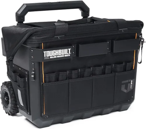 Vista 8 de ToughBuilt - Bolsa de herramientas de boca grande con ruedas, XXL, base impermeable, resistente, duradera y ruda (TB-CT-61-22)