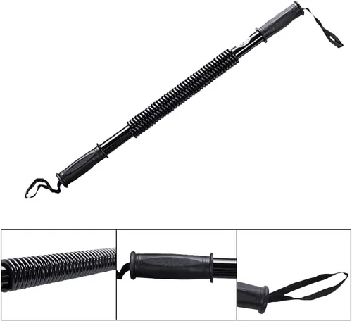 Vista 2 de Boshen Barra giratoria de potencia para entrenamiento de fuerza superior del cuerpo, entrenamiento de fuerza resistente, 44 libras/66 libras/88 110