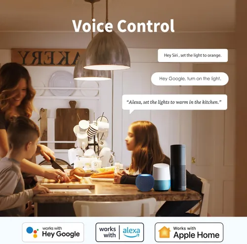 Vista 4 de ANWIO Matter - Bombillas inteligentes de 8.5 W (60 W de reemplazo) Bombilla LED A19 E26 compatible con la aplicación SmartThings, Alexa, Google
