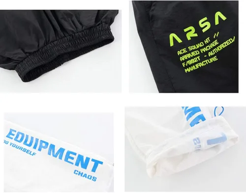 Vista 7 de Disfraz de hip hop para niñas de 2 piezas, conjunto de ropa corta con capucha para niños