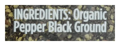 Vista 2 de Pimienta picante orgánica molida negra de 14 onzas certificada sin gluten (28 mallas)