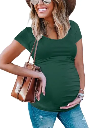 Vista 8 de Peauty Women's Maternity Side Ruched Shirts