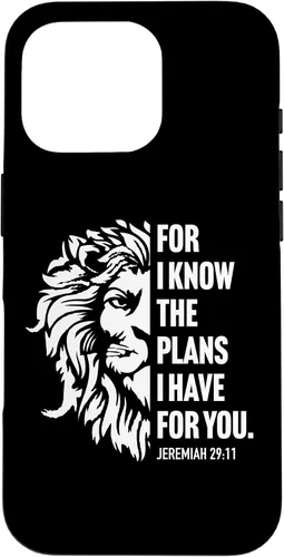 Vista 20 de Jeremiah 29:11 Christian Bible Verse Lion Graphic Case for iPhone 16