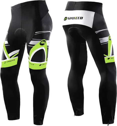 Vista 2 de sponeed Ropa de ciclismo para hombre, manga larga, para bicicleta de montaña, camiseta de bicicleta de carretera, pantalones acolchados, trajes