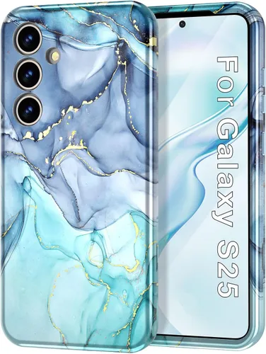 Vista 35 de Btscase para Samsung Galaxy S25, [Probado contra caídas de grado militar] Funda protectora de diseño de patrón de mármol, resistente, delgada