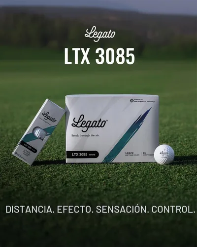 Vista 9 de Legato Pelotas de golf LTX3085 Distancia maximizada con tacto suave 3 piezas Cubierta de uretano Compresión 85 Blanco 1 DZ