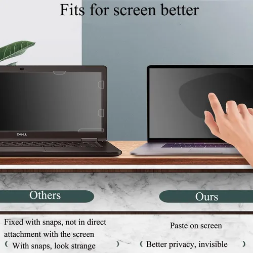 Vista 6 de [Usado] Protector de pantalla de privacidad para laptop de 14 pulgadas, compatible con HP EnvyDellAsusAcerSamsungLenovo, protección ocular mate