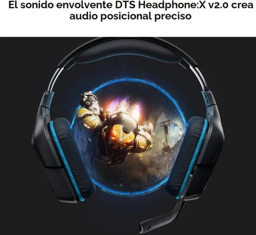 Vista 3 de Logitech G432 Auriculares con cable para juegos, color negro