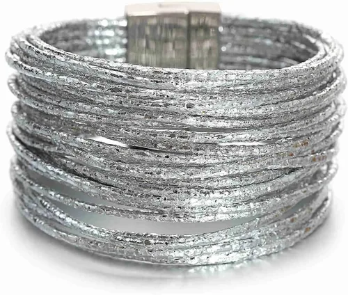 Vista 54 de Fesciory - Pulsera de leopardo para mujer, estilo bohemio de cuero multicapa con perlas de cristal