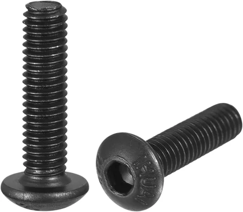 Vista 12 de uxcell Tornillos de cabeza de botón hexagonal M3x6mm Tornillos de acero de aleación 100pcs